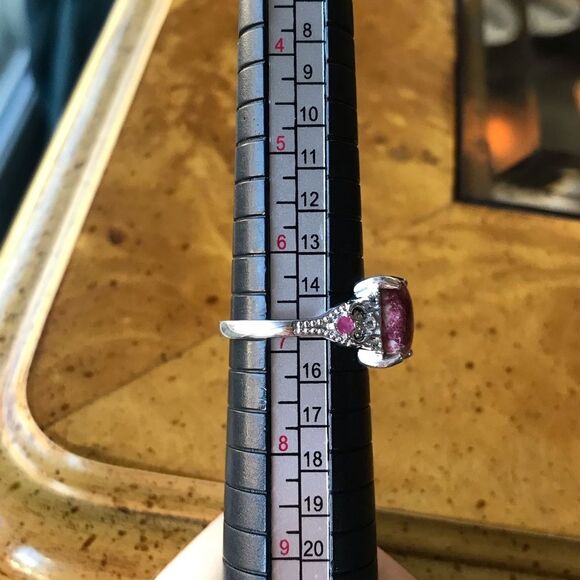 Norwegian Thulite Ruby Sterling Silver Ring - Picture 8 of 8